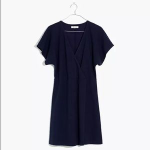 Madewell Cross-Front Flutter-Sleeve Mini Dress